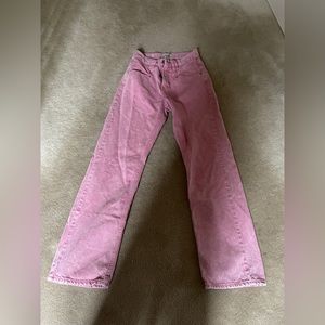 pink BDG urban outfitters baggy high rise cowboy jeans